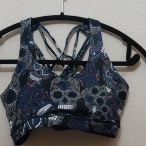 Constantly Varied Gear Midnight Skulls NWOT Medium Sports Bra